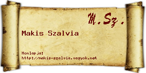Makis Szalvia névjegykártya
